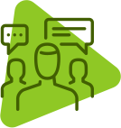 three answering reps icon